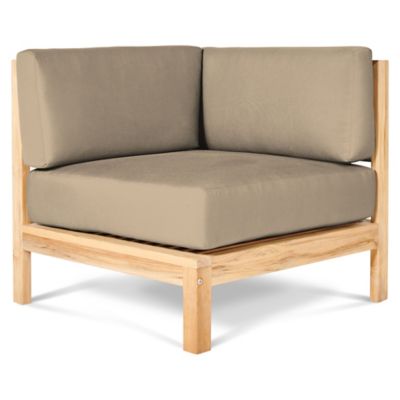 HiTeak Furniture SoHo Teak Outdoor Sectional Corner Sofa - Color: Brown - H