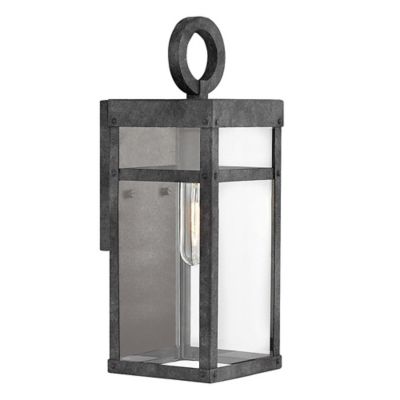 Hinkley Porter Outdoor Wall Sconce - Color: Black - Size: 13 - 2806DZ