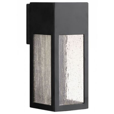 Hinkley Rook Outdoor LED Wall Sconce - Color: Black - Size: Medium - 1784SK