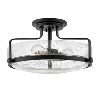 Hinkley Foyer Harper Semi Flushmount Light - Color: Black - Size: Large - 3