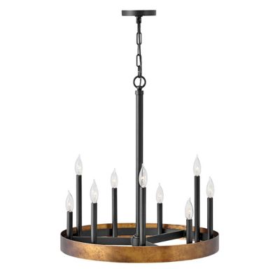 Hinkley Wells Chandelier - Color: Brass - Size: 9 light - 3866WA