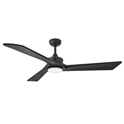 Hinkley Sculpt LED Ceiling Fan - Color: Black - Blade Color: Matte Black - 