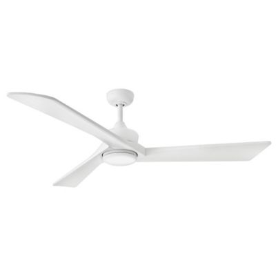 Hinkley Sculpt LED Ceiling Fan - Color: White - Blade Color: Matte White - 