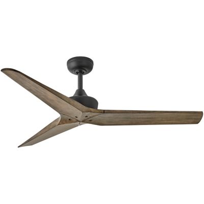 Hinkley Chisel Ceiling Fan - Color: Black - Blade Color: Driftwood - 903752