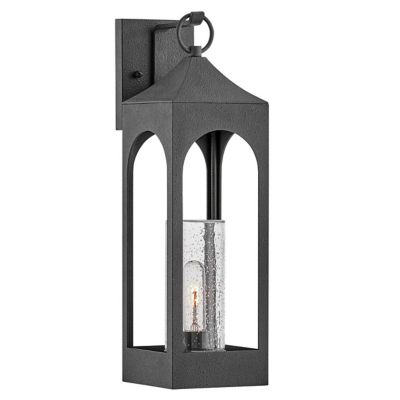 Hinkley Amina Outdoor Wall Sconce - Color: Black - Size: Medium - 18084DSZ