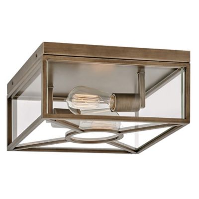 Hinkley Brixton Outdoor Flushmount Light - Color: Bronze - 18373BU