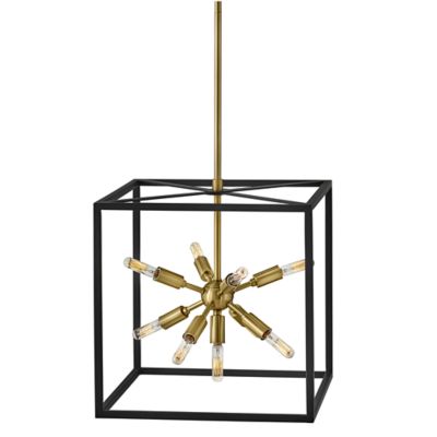 Hinkley Aros Pendant Light - Color: Brass - Size: 9 light - 46317BLK