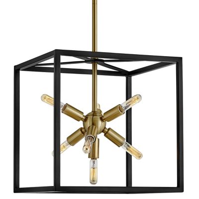 Hinkley Aros Semi Flusmount/Pendant - Color: Brass - Size: 7 light - 46313B