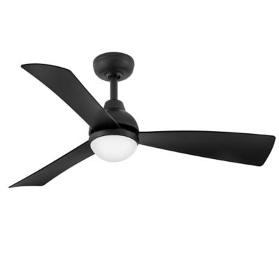 Hinkley Una Indoor/Outdoor LED Ceiling Fan - Color: Black - Blade Color: Ma