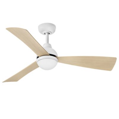 Hinkley Una Indoor/Outdoor LED Ceiling Fan - Color: White - Blade Color: Na