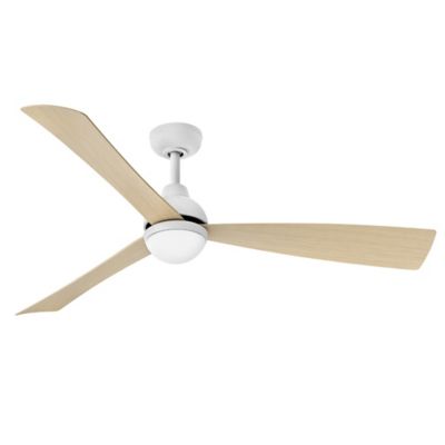 Hinkley Una Indoor/Outdoor LED Ceiling Fan - Color: White - Blade Color: Na