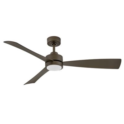 Hinkley Iver Outdoor LED Ceiling Fan - Color: Bronze - Blade Color: Matte B