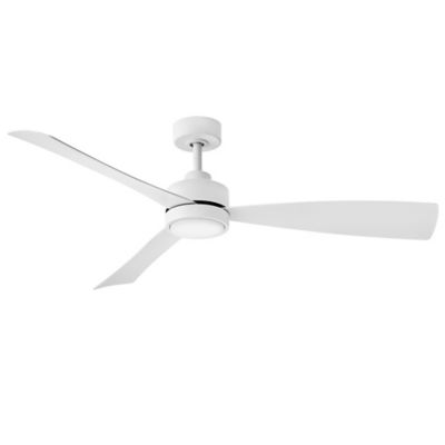 Hinkley Iver Outdoor LED Ceiling Fan - Color: White - Blade Color: Matte Wh