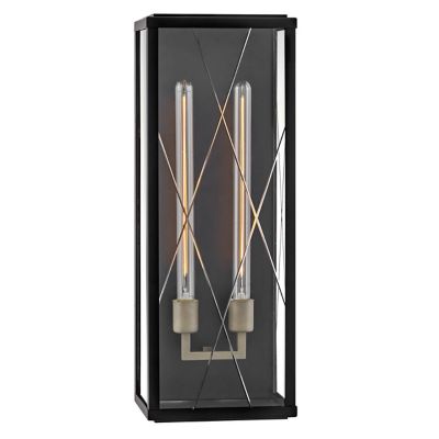 Hinkley Monte Outdoor Wall Sconce - Color: Black - Size: Large - 28885BK