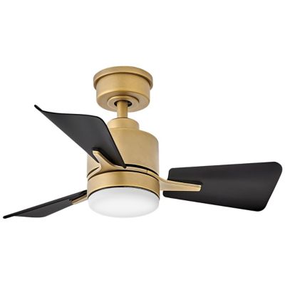 Hinkley Atom LED Ceiling Fan - Color: Black - Blade Color: Matte Black - 90