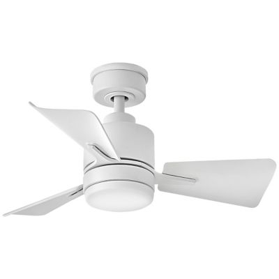 Hinkley Atom LED Ceiling Fan - Color: White - Blade Color: Matte White - 90