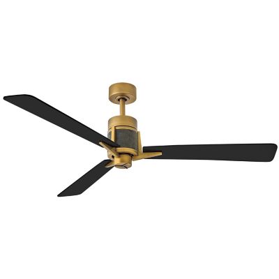 Hinkley Atticus LED Smart Ceiling Fan - Color: Black - Blade Color: Matte B