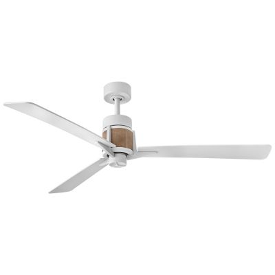 Hinkley Atticus LED Smart Ceiling Fan - Color: White - Blade Color: Matte W