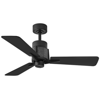 Hinkley Atticus LED Smart Ceiling Fan - Color: Black - Blade Color: Matte B