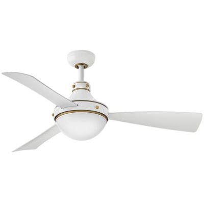 Hinkley Oliver LED Ceiling Fan - Color: White - Blade Color: Matte White - 