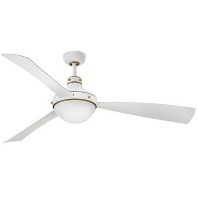 Hinkley Oliver LED Ceiling Fan - Color: White - Blade Color: Matte White - 