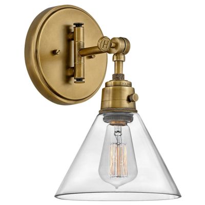 Hinkley Arti Short Swing Arm Wall Sconce - Color: Brass - Size: 1 light - 3