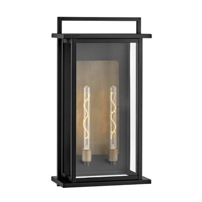 Hinkley Langston 2 Light Outdoor Wall Sconce - Color: Black - 24028BK