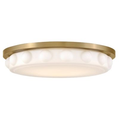 Hinkley Zoey LED Flushmount Light in Brass, Size: 20"