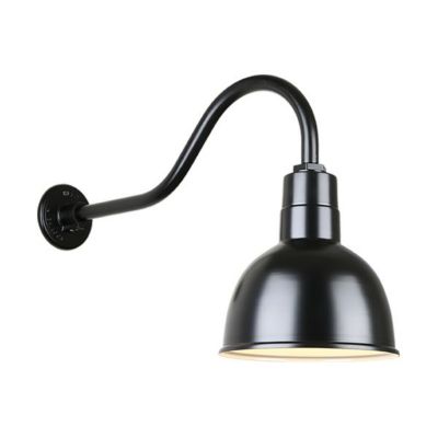 Deep Bowl A Arm Oudoor Wall Sconce