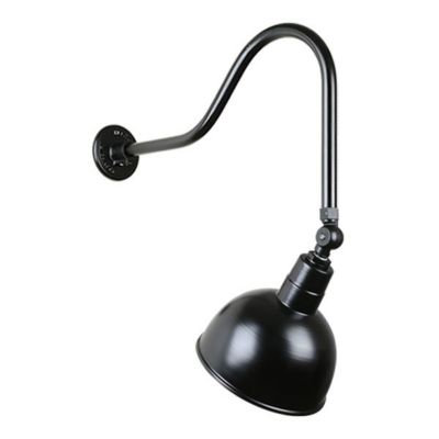 Deep Bowl H Swivel Arm Outdoor Wall Sconce