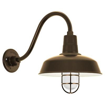Gooseneck Barn Light Warehouse Outdoor Wall Sconce - B-1 Arm with Cast Guard