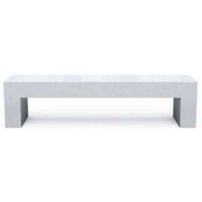 HLL2556119 Vignelli Heller Stoned Bench - Color: White - Size sku HLL2556119