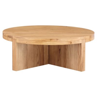 Huxe Towson Round Coffee Table - Color: Brown