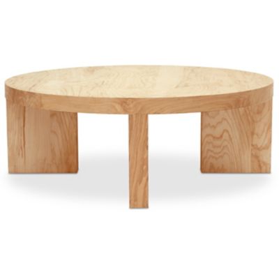 Huxe Havre Round Coffee Table - Color: Brown