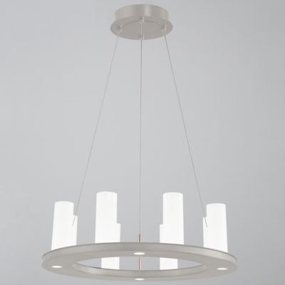 Hammerton Studio Carlyle Corona LED Ring Chandelier in Silver, Size: 8 ligh