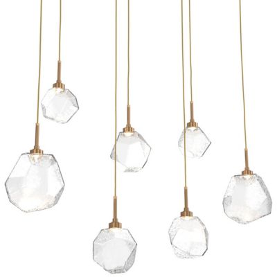 Hammerton Studio Gem Waterfall LED Linear Chandelier - Color: Clear - Size: