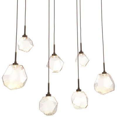 Hammerton Studio Gem Waterfall LED Linear Chandelier - Color: Amber - Size: