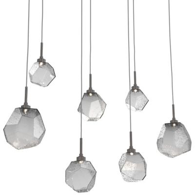 Hammerton Studio Gem Waterfall LED Linear Chandelier - Color: Silver - Size