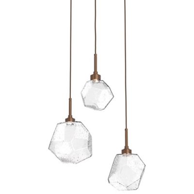 Hammerton Studio Gem Round LED Multi-Light Pendant Light - Color: Glossy - 