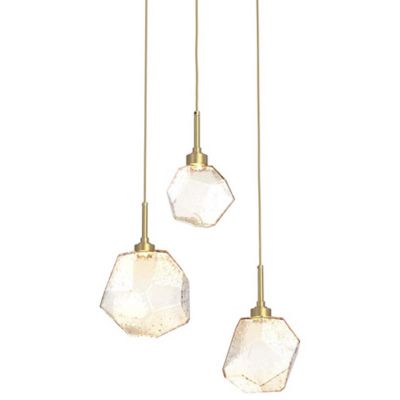 Hammerton Studio Gem Round LED Multi-Light Pendant Light - Color: Glossy - 