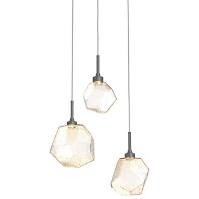 Hammerton Studio Gem Round LED Multi-Light Pendant Light - Color: Glossy - 