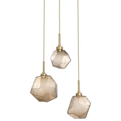 Hammerton Studio Gem Round LED Multi-Light Pendant Light - Color: Glossy - 