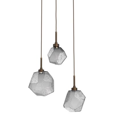 Hammerton Studio Gem Round LED Multi-Light Pendant Light - Color: Glossy - 