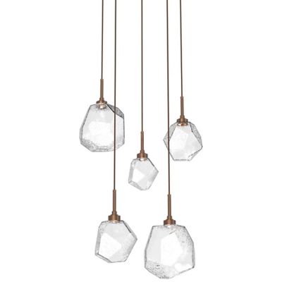 Hammerton Studio Gem Round LED Multi-Light Pendant Light - Color: Glossy - 