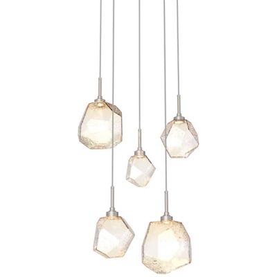 Hammerton Studio Gem Round LED Multi-Light Pendant Light - Color: Glossy - 