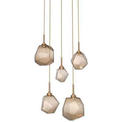 Hammerton Studio Gem Round LED Multi-Light Pendant Light - Color: Glossy - 