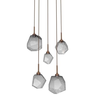 Hammerton Studio Gem Round LED Multi-Light Pendant Light - Color: Glossy - 