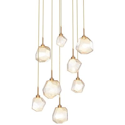 Hammerton Studio Gem Round LED Multi-Light Pendant Light - Color: Glossy - 