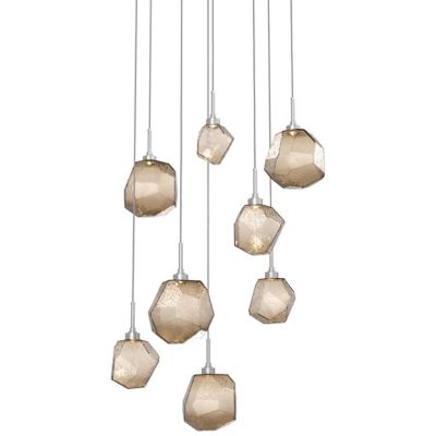 Hammerton Studio Gem Round LED Multi-Light Pendant Light - Color: Glossy - 