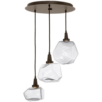 Hammerton Studio Gem Round LED Multi-Light Pendant Light - Color: Glossy - 